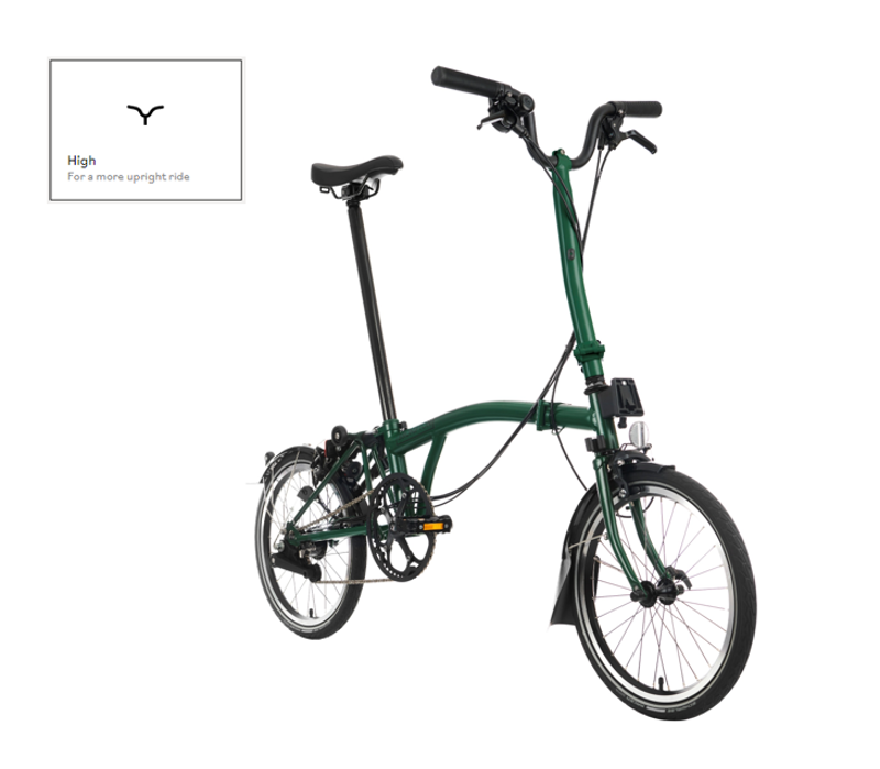 Brompton C Line Explore Folding Bike 2023 in Racing Green-6